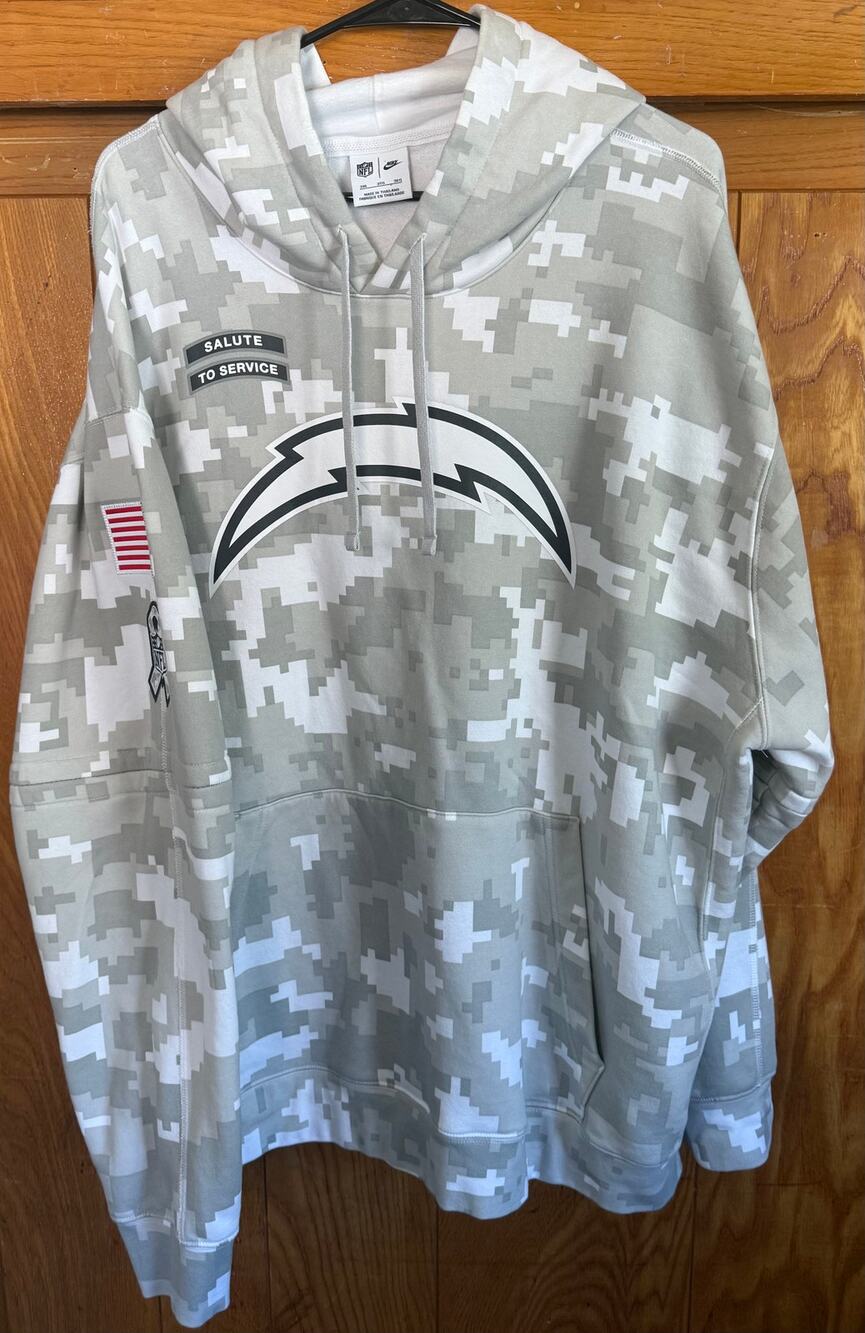 LA Chargers Nike Salute to Service Arctic Camo Fleece Hoodie